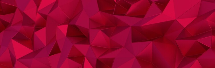 3d render, abstract magenta crystal background, faceted texture, macro panorama, wide panoramic polygonal wallpaper