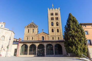 Fototapeta na wymiar Santa Maria de Ripoll Monastery, a benedictine cathedral in Ripoll town