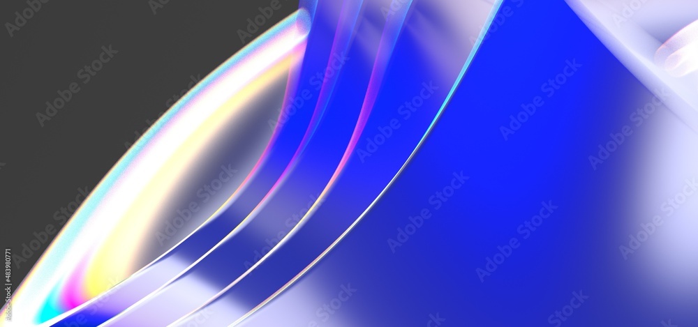 Poster fluid design twisted shapes holographic 3d abstract background iridescent wallpaper