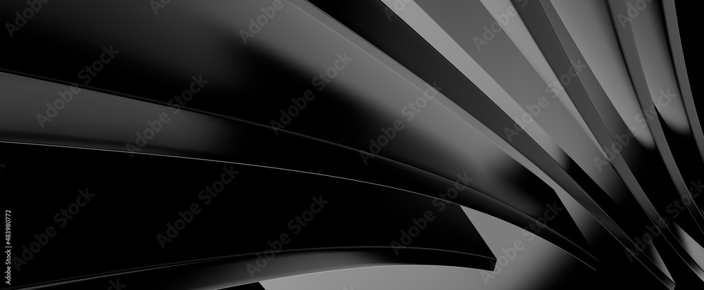 Poster abstract dynamic black background with various shape design. usable for background, wallpaper, banne