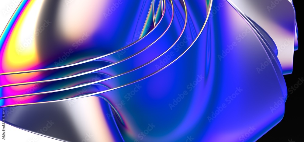 Poster abstract fluid gradient shape flowing