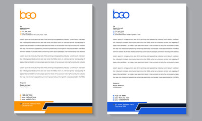 Minimal Letterhead Design, Letterhead Template, Creative Letterhead