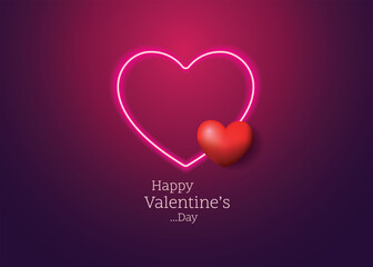 Untitled-1fdgdfgHappy Valentine's Day neon background. dark light background minimal style for branding product presentation on valentine's day. mock-up scene with empty space. vector illustrationdg