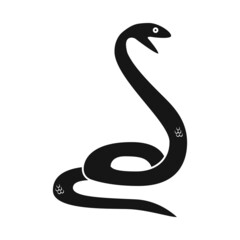 Vector design of serpent and python icon. Web element of serpent and crawling stock symbol for web.