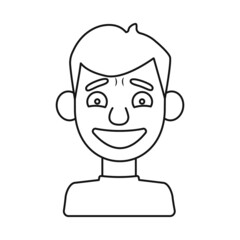 Isolated object of guy and laugh logo. Collection of guy and happy stock vector illustration.