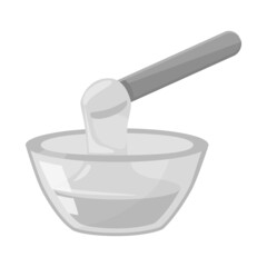 Isolated object of bowl and wax symbol. Collection of bowl and body vector icon for stock.