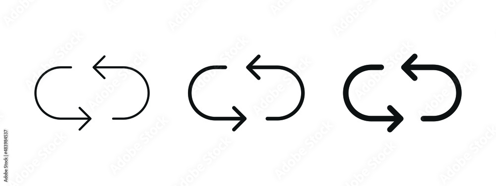 Poster Refresh icon, repeat and reload arrow symbol convert button	
