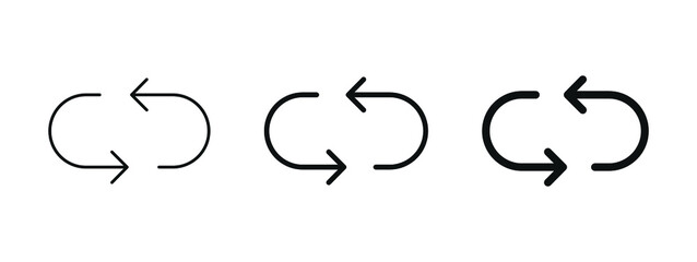 Refresh icon, repeat and reload arrow symbol convert button	
