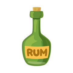 Isolated object of bottle and rum icon. Web element of bottle and glass stock symbol for web.