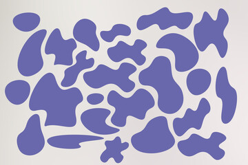 Coloured shapes very peri colour for design projects