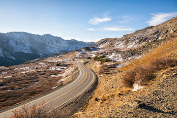 Loveland Pass Road in Colorado