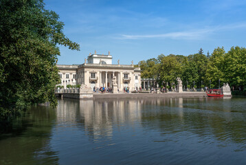 Fototapeta na wymiar Lazienki Palace on the Isle at Lazienki Park - Warsaw, Poland