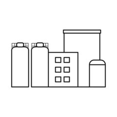 Vector illustration of factory and city logo. Set of factory and production stock vector illustration.