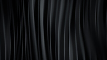 Black smooth vertical lines 3D render