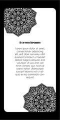 frame for text with mandala.. Frame for text in the style of the east ornament.