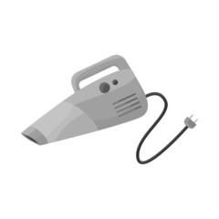 Vector design of cleaner and vacuum logo. Set of cleaner and machine vector icon for stock.