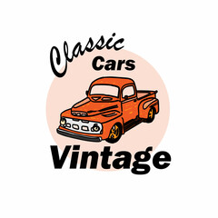 vehicle cars hand drawn design logo vector