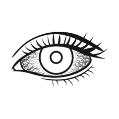 Vector design of eye and cataract logo. Graphic of eye and eyesight stock vector illustration.