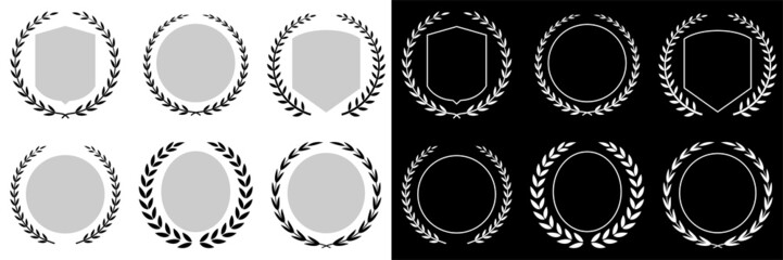 Wreath vector frame logo