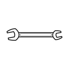 Isolated object of wrench and spanner icon. Graphic of wrench and key vector icon for stock.