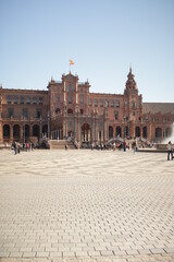 Fototapeta premium Seville city, Spain, Plaza de España