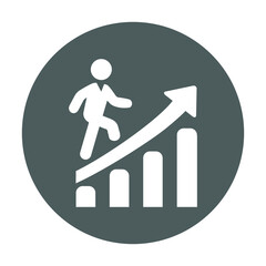 Analysis, growth icon. Gray vector design.