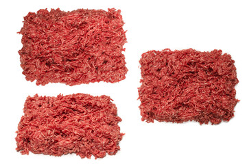 Chopped meat background. Top view.