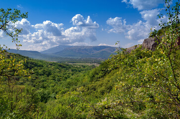 Idylic mountain landscape Simferopol region, Crimea, Ukraine.