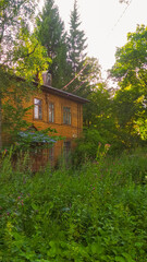 old wooden house in the garden