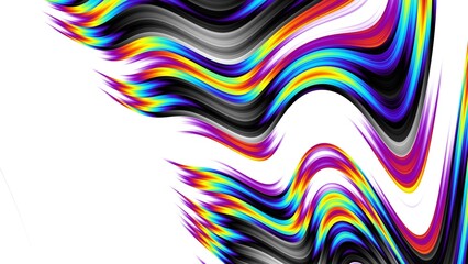 Abstract fractal pattern on white blank background.