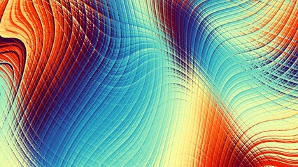 Abstract fractal pattern. Wavy blur background Horizontal background with aspect ratio 16 : 9