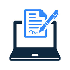 Article, writing, blog icon. Simple vector sketch.