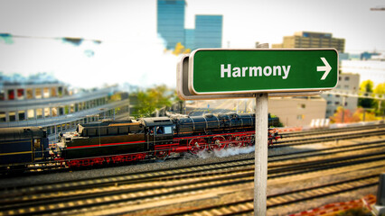 Obraz premium Street Sign to Harmony