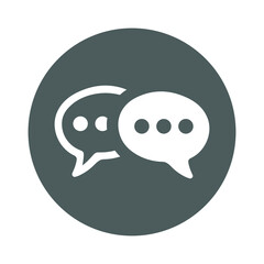 Bubble, chat, chatting icon. Gray vector sketch.