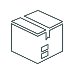 Business, package, box, parcel line icon. Outline vector.