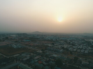 Aerial Photography of Sunset in Apo Resettlement Abuja