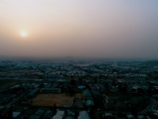 Aerial Photography of Sunset in Apo Resettlement Abuja