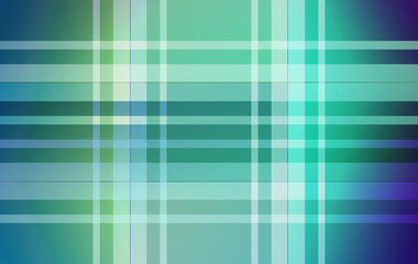 plaid blue green futuristic block shapes gradient lines overlay fashion display card
