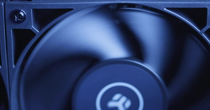 Ventilation fan spinning in computer case