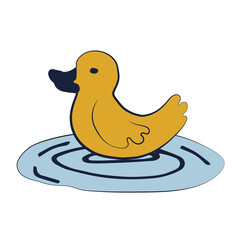Cute ducklings. Vector seamless pattern. Rain, water, anti-leakage for children, for printing and children's games in the water.