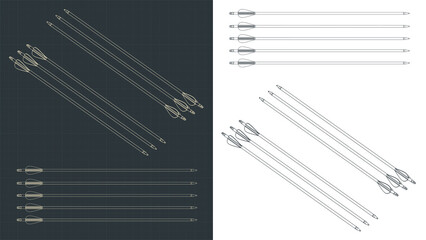 Arrows for sport bow drawings