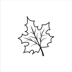 black line leaf icons on white background
