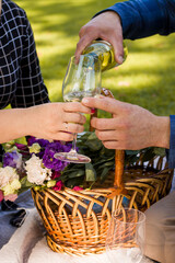 person holding a glass of wine