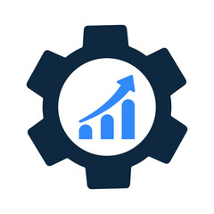 Progress, improvement setting icon. Editable vector graphics.