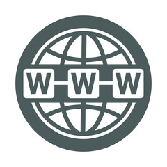Find, services, web, wide, world, www icon. Gray vector sketch.