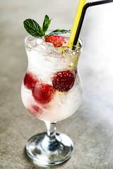 tasty alcoholic old fashioned cocktail in the bar