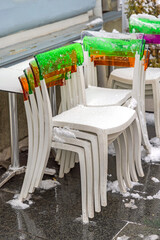 Chairs Winter Snow