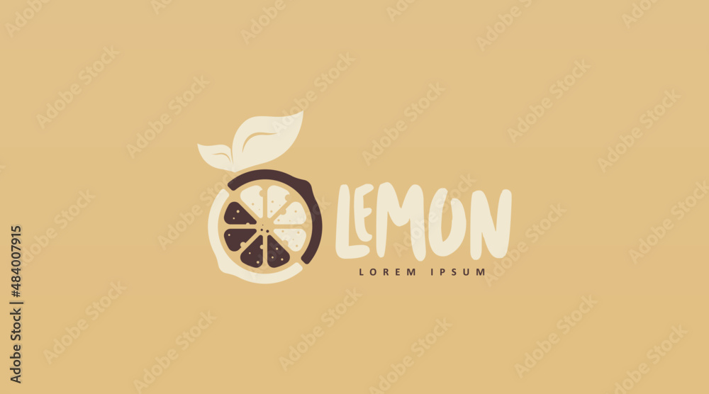 Poster Lemon Fruit Logo Design Concept Vector. Fruit Logo Design Template - Posters