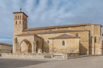 Fototapeta na wymiar Church of Santa María in Paredes de Nava province of Palencia