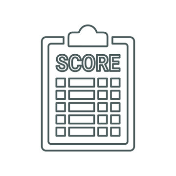 Score, scorecard line icon. Outline vector.
